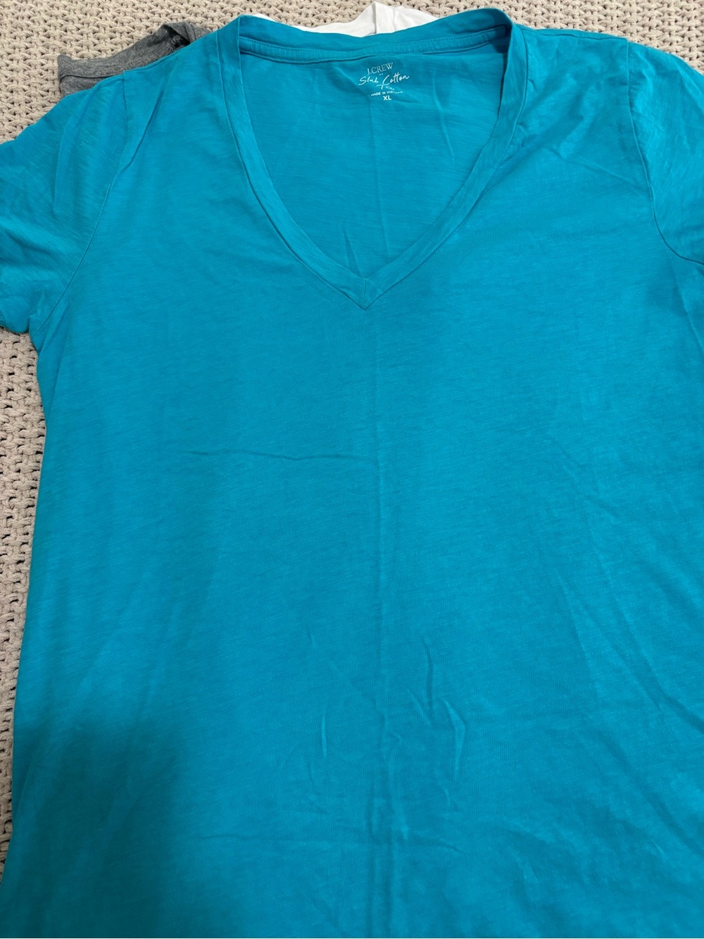 J. Crew Slub Cotton Tee in Turquoise - Picture 3 of 4
